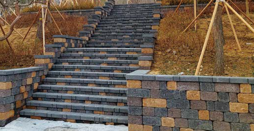 조경용 블록 공정 사진
