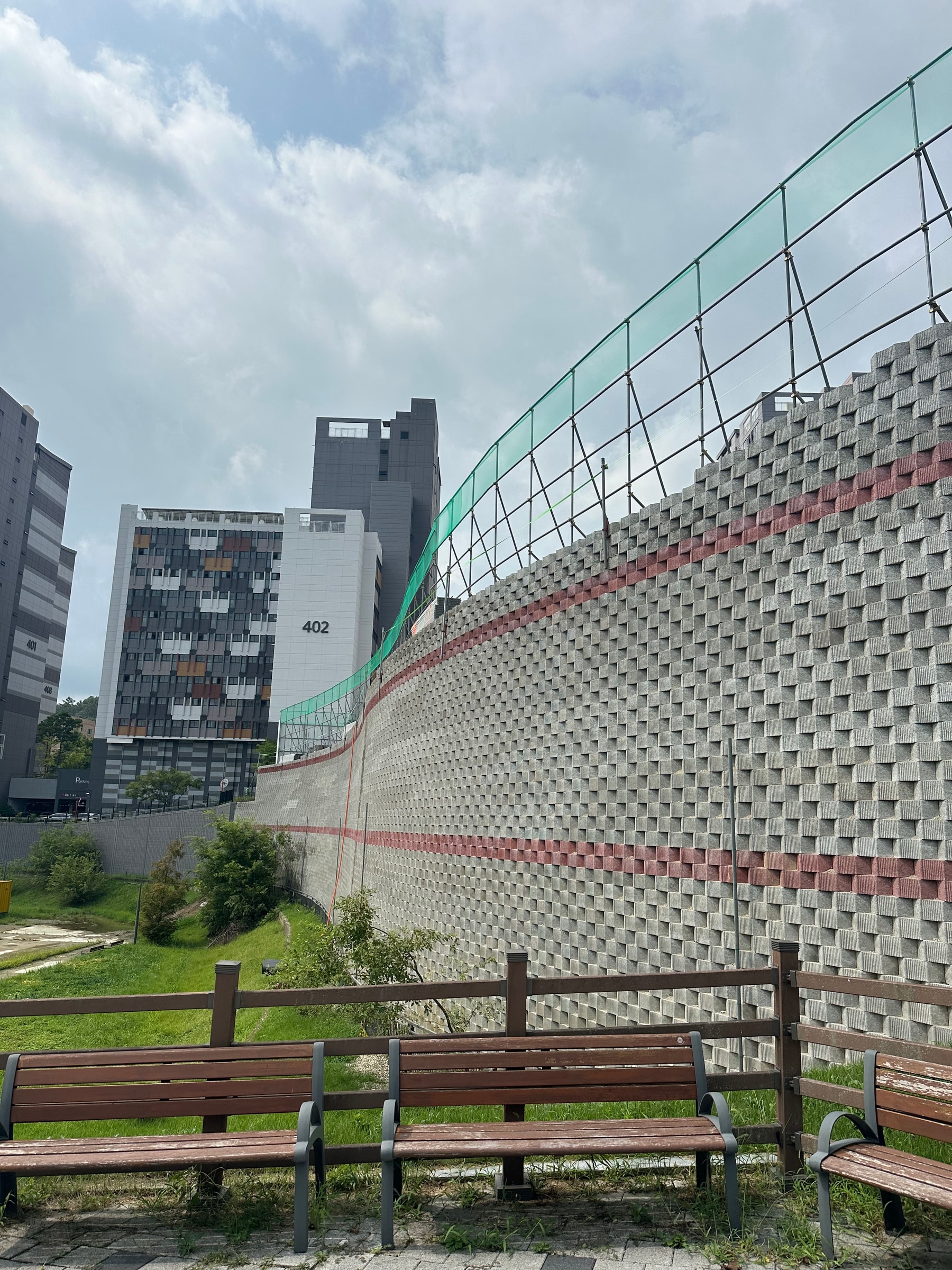 공주 월송 옹벽 시공 현장
